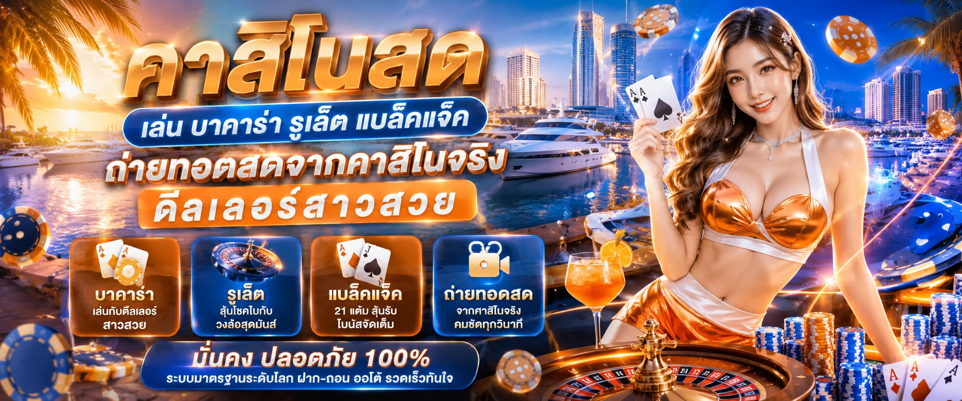 คาสิโนออนไลน์ ฉ่ำ168 บาคาร่าสดดีลเลอร์จริงตลอด 24 ชม.